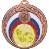 Медаль №1069-196 (Футбол, диаметр 50 мм (Медаль цвет бронза плюс жетон для вклейки) Место для вставок: обратная сторона диаметр 45 мм)