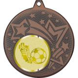 Медаль №1069-27 (Футбол, диаметр 45 мм (Медаль цвет бронза плюс жетон для вклейки) Место для вставок: обратная сторона диаметр 39 мм)