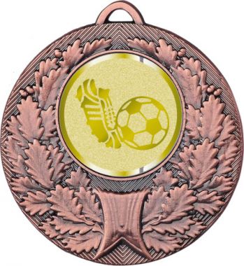 Медаль №1069-192 (Футбол, диаметр 50 мм (Медаль цвет бронза плюс жетон для вклейки) Место для вставок: обратная сторона диаметр 45 мм)