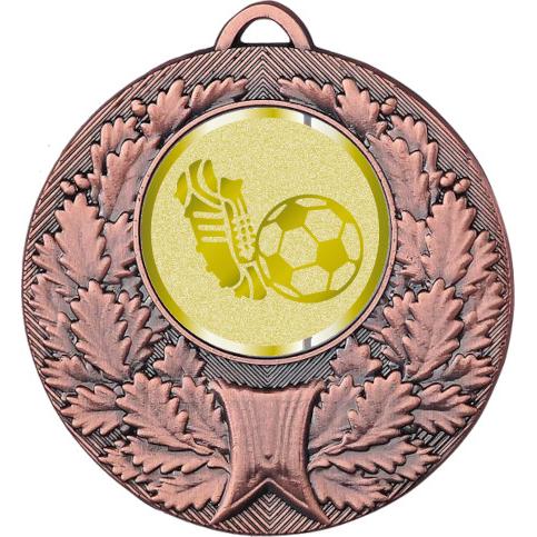 Медаль №1069-192 (Футбол, диаметр 50 мм (Медаль цвет бронза плюс жетон для вклейки) Место для вставок: обратная сторона диаметр 45 мм)