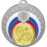 Медаль №1070-196 (Большой теннис, диаметр 50 мм (Медаль цвет серебро плюс жетон для вклейки) Место для вставок: обратная сторона диаметр 45 мм)
