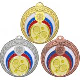 Комплект медалей №1070-196 (Большой теннис, диаметр 50 мм (Три медали плюс три жетона для вклейки) Место для вставок: обратная сторона диаметр 45 мм)