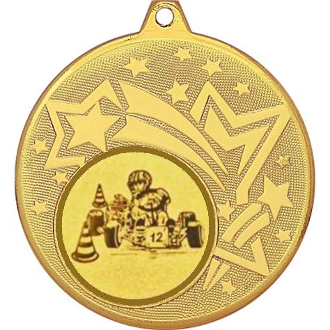 Медаль №11-1274 (Картинг, диаметр 45 мм (Медаль цвет золото плюс жетон для вклейки) Место для вставок: обратная сторона диаметр 40 мм)