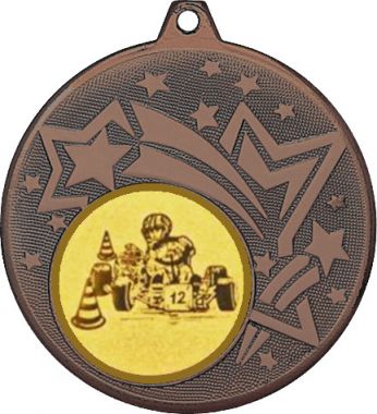 Медаль №11-1274 (Картинг, диаметр 45 мм (Медаль цвет бронза плюс жетон для вклейки) Место для вставок: обратная сторона диаметр 40 мм)
