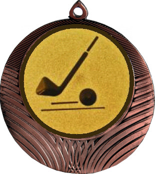 Медаль №1124-8 (Гольф, диаметр 70 мм (Медаль цвет бронза плюс жетон для вклейки) Место для вставок: обратная сторона диаметр 64 мм)