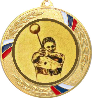 Медаль №1125-1285 (Легкая атлетика, диаметр 70 мм (Медаль цвет золото плюс жетон для вклейки) Место для вставок: обратная сторона диаметр 60 мм)
