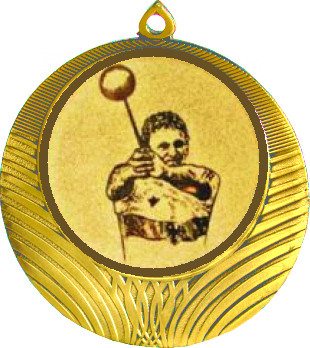 Медаль №1125-1302 (Легкая атлетика, диаметр 56 мм (Медаль цвет золото плюс жетон для вклейки) Место для вставок: обратная сторона диаметр 50 мм)