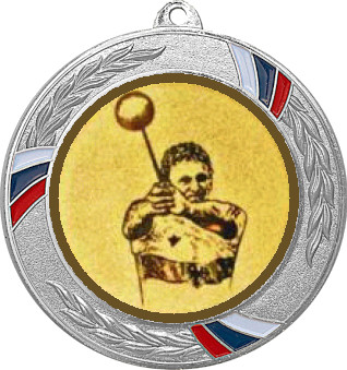Медаль №1125-1285 (Легкая атлетика, диаметр 70 мм (Медаль цвет серебро плюс жетон для вклейки) Место для вставок: обратная сторона диаметр 60 мм)