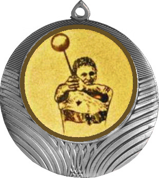 Медаль №1125-1302 (Легкая атлетика, диаметр 56 мм (Медаль цвет серебро плюс жетон для вклейки) Место для вставок: обратная сторона диаметр 50 мм)