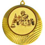 Медаль №113-1302 (Автоспорт, диаметр 56 мм (Медаль цвет золото плюс жетон для вклейки) Место для вставок: обратная сторона диаметр 50 мм)