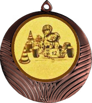 Медаль №113-1302 (Автоспорт, диаметр 56 мм (Медаль цвет бронза плюс жетон для вклейки) Место для вставок: обратная сторона диаметр 50 мм)