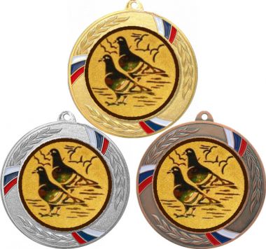 Комплект медалей №1151-1285 (Животноводство, диаметр 70 мм (Три медали плюс три жетона для вклейки) Место для вставок: обратная сторона диаметр 60 мм)