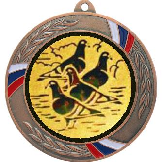 Медаль №1152-1285 (Голуби, диаметр 70 мм (Медаль цвет бронза плюс жетон для вклейки) Место для вставок: обратная сторона диаметр 60 мм)