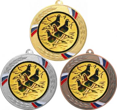 Комплект медалей №1152-1285 (Животноводство, диаметр 70 мм (Три медали плюс три жетона для вклейки) Место для вставок: обратная сторона диаметр 60 мм)