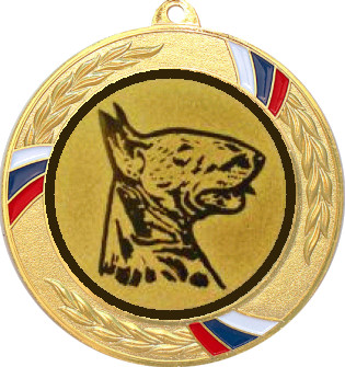 Медаль №1156-1285 (Собаководство, диаметр 70 мм (Медаль цвет золото плюс жетон для вклейки) Место для вставок: обратная сторона диаметр 60 мм)