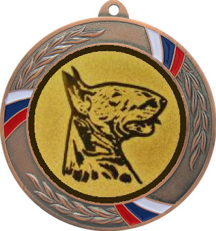 Медаль №1156-1285 (Собаководство, диаметр 70 мм (Медаль цвет бронза плюс жетон для вклейки) Место для вставок: обратная сторона диаметр 60 мм)