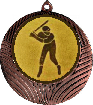 Медаль №1157-1302 (Бейсбол, диаметр 56 мм (Медаль цвет бронза плюс жетон для вклейки) Место для вставок: обратная сторона диаметр 50 мм)