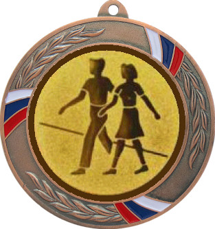 Медаль №1167-1285 (Танцы, диаметр 70 мм (Медаль цвет бронза плюс жетон для вклейки) Место для вставок: обратная сторона диаметр 60 мм)