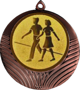 Медаль №1167-8 (Танцы, диаметр 70 мм (Медаль цвет бронза плюс жетон для вклейки) Место для вставок: обратная сторона диаметр 64 мм)