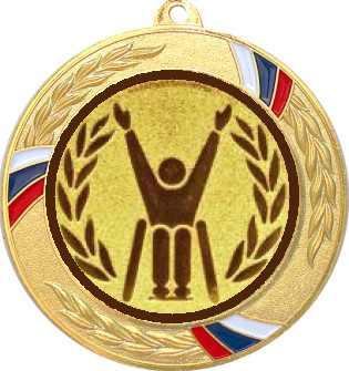 Медаль №1184-1285 (Параолимпийский спорт, диаметр 70 мм (Медаль цвет золото плюс жетон для вклейки) Место для вставок: обратная сторона диаметр 60 мм)