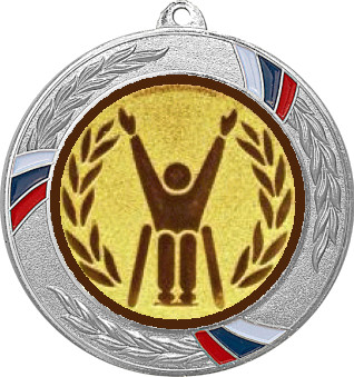 Медаль №1184-1285 (Параолимпийский спорт, диаметр 70 мм (Медаль цвет серебро плюс жетон для вклейки) Место для вставок: обратная сторона диаметр 60 мм)