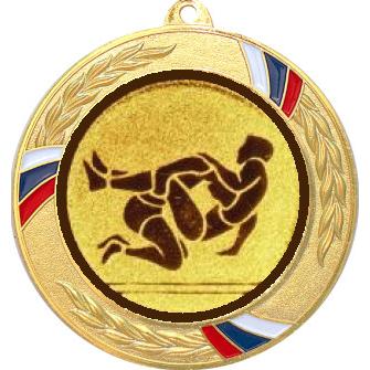 Медаль №1185-1285 (Борьба, диаметр 70 мм (Медаль цвет золото плюс жетон для вклейки) Место для вставок: обратная сторона диаметр 60 мм)