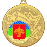 Медаль №1196-1274 (Гербы регионов, диаметр 45 мм (Медаль цвет золото плюс жетон для вклейки) Место для вставок: обратная сторона диаметр 40 мм)