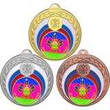 Комплект медалей №1197-196 (Гербы регионов, диаметр 50 мм (Три медали плюс три жетона для вклейки) Место для вставок: обратная сторона диаметр 45 мм)
