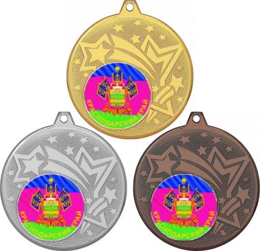 Комплект медалей №1197-1274 (Гербы регионов, диаметр 45 мм (Три медали плюс три жетона для вклейки) Место для вставок: обратная сторона диаметр 40 мм)
