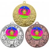 Комплект медалей №1197-192 (Гербы регионов, диаметр 50 мм (Три медали плюс три жетона для вклейки) Место для вставок: обратная сторона диаметр 45 мм)