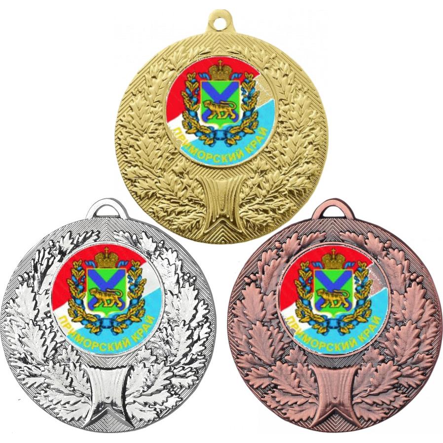 Комплект медалей №1199-192 (Гербы регионов, диаметр 50 мм (Три медали плюс три жетона для вклейки) Место для вставок: обратная сторона диаметр 45 мм)