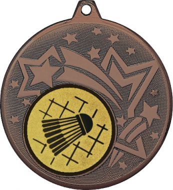 Медаль №12-1274 (Бадминтон, диаметр 45 мм (Медаль цвет бронза плюс жетон для вклейки) Место для вставок: обратная сторона диаметр 40 мм)