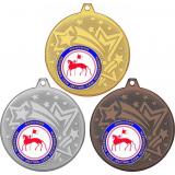 Комплект медалей №1201-1274 (Гербы регионов, диаметр 45 мм (Три медали плюс три жетона для вклейки) Место для вставок: обратная сторона диаметр 40 мм)