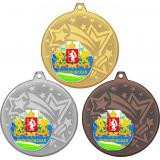 Комплект медалей №1202-1274 (Гербы регионов, диаметр 45 мм (Три медали плюс три жетона для вклейки) Место для вставок: обратная сторона диаметр 40 мм)