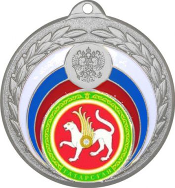 Медаль №1203-196 (Гербы регионов, диаметр 50 мм (Медаль цвет серебро плюс жетон для вклейки) Место для вставок: обратная сторона диаметр 45 мм)