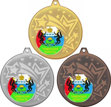 Комплект медалей №1204-1274 (Гербы регионов, диаметр 45 мм (Три медали плюс три жетона для вклейки) Место для вставок: обратная сторона диаметр 40 мм)