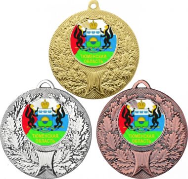 Комплект медалей №1204-192 (Гербы регионов, диаметр 50 мм (Три медали плюс три жетона для вклейки) Место для вставок: обратная сторона диаметр 45 мм)