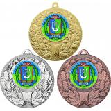 Комплект медалей №1205-192 (Гербы регионов, диаметр 50 мм (Три медали плюс три жетона для вклейки) Место для вставок: обратная сторона диаметр 45 мм)