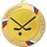 Медаль №1208-1285 (Хоккей, диаметр 70 мм (Медаль цвет золото плюс жетон для вклейки) Место для вставок: обратная сторона диаметр 60 мм)