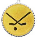 Медаль №1208-8 (Хоккей, диаметр 70 мм (Медаль цвет серебро плюс жетон для вклейки) Место для вставок: обратная сторона диаметр 64 мм)