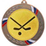 Медаль №1208-1285 (Хоккей, диаметр 70 мм (Медаль цвет бронза плюс жетон для вклейки) Место для вставок: обратная сторона диаметр 60 мм)