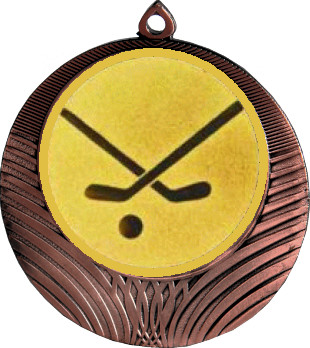Медаль №1208-1302 (Хоккей, диаметр 56 мм (Медаль цвет бронза плюс жетон для вклейки) Место для вставок: обратная сторона диаметр 50 мм)