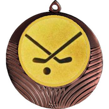 Медаль №1208-8 (Хоккей, диаметр 70 мм (Медаль цвет бронза плюс жетон для вклейки) Место для вставок: обратная сторона диаметр 64 мм)