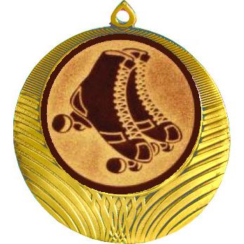 Медаль №1211-8 (Роллерспорт, диаметр 70 мм (Медаль цвет золото плюс жетон для вклейки) Место для вставок: обратная сторона диаметр 64 мм)