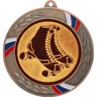 Медаль №1211-1285 (Роллерспорт, диаметр 70 мм (Медаль цвет бронза плюс жетон для вклейки) Место для вставок: обратная сторона диаметр 60 мм)