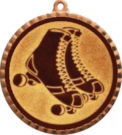 Медаль №1211-1302 (Роллерспорт, диаметр 56 мм (Медаль цвет бронза плюс жетон для вклейки) Место для вставок: обратная сторона диаметр 50 мм)