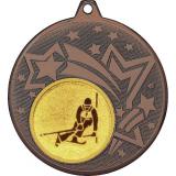 Медаль №124-1274 (Лыжный спорт, диаметр 45 мм (Медаль цвет бронза плюс жетон для вклейки) Место для вставок: обратная сторона диаметр 40 мм)
