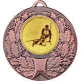 Медаль №124-192 (Лыжный спорт, диаметр 50 мм (Медаль цвет бронза плюс жетон для вклейки) Место для вставок: обратная сторона диаметр 45 мм)