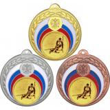 Комплект медалей №124-196 (Лыжный спорт, диаметр 50 мм (Три медали плюс три жетона для вклейки) Место для вставок: обратная сторона диаметр 45 мм)