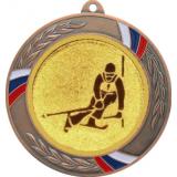 Медаль №124-1285 (Лыжный спорт, диаметр 70 мм (Медаль цвет бронза плюс жетон для вклейки) Место для вставок: обратная сторона диаметр 60 мм)
